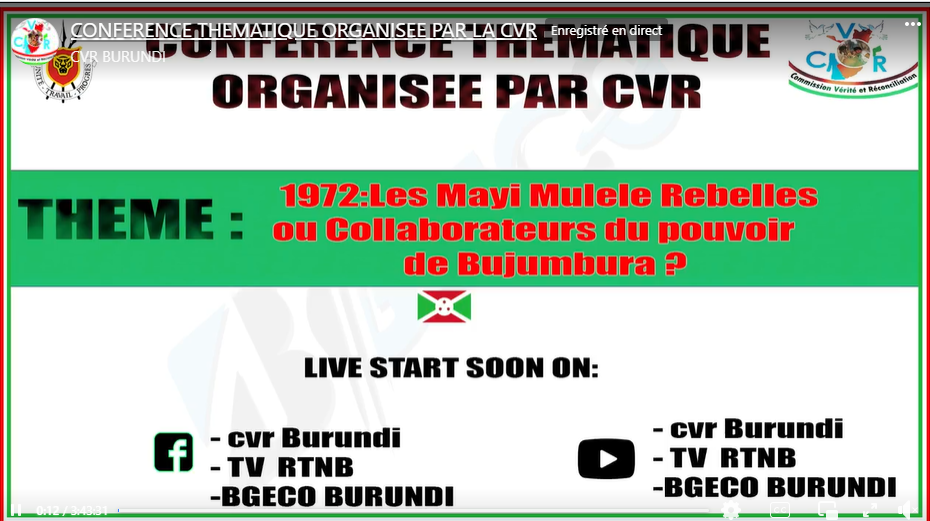 Bujumbura-Mairie : Qui étaient les Mai-mulele?